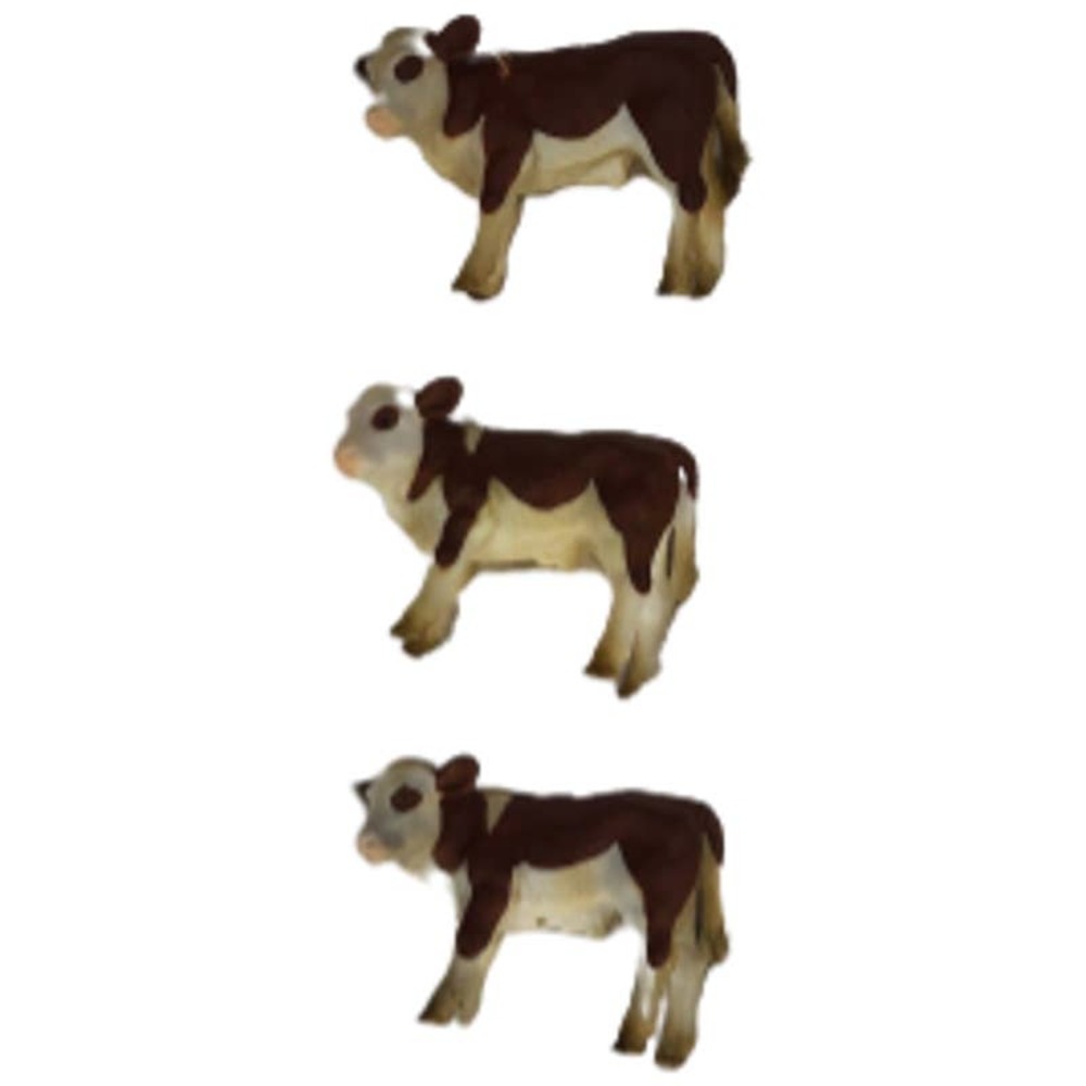 Schleich Brown Bull Calf Play Figurines Set Of 3 Vintage Toys